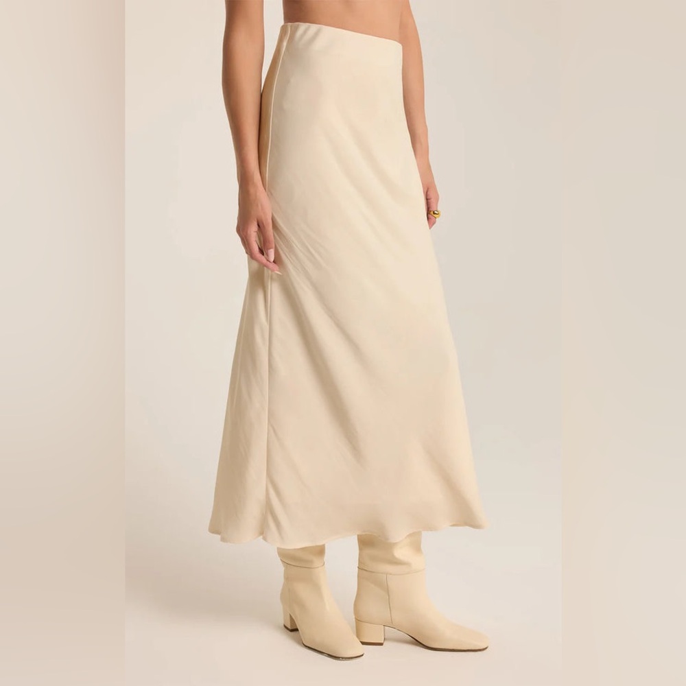 Cream Maxi Slip Skirt - Women's Skirt
